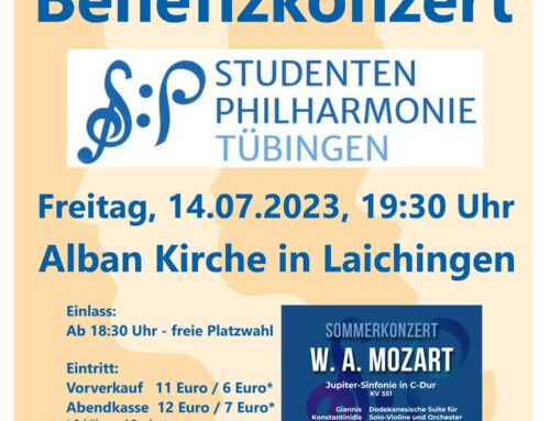 Benefizkonzert der Studenten Philharmonie Tübingen